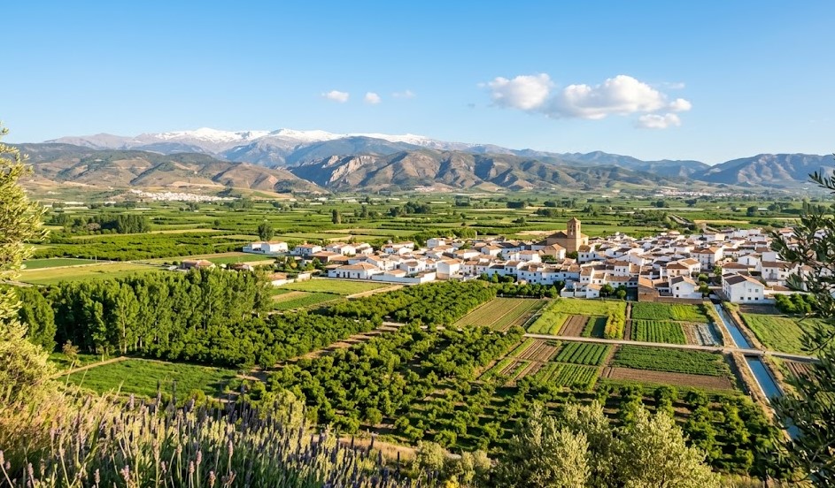 Vista paisajística del municipio de Cijuela y la Vega de Granada